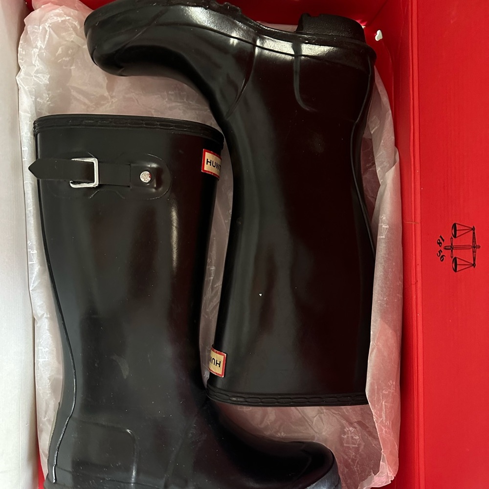Girls black hunter rainboot